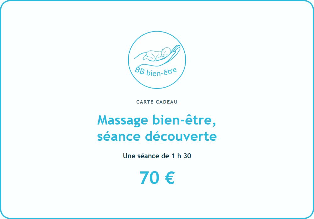 Carte cadeau Massage bien-être, séance découverte, 70 euros